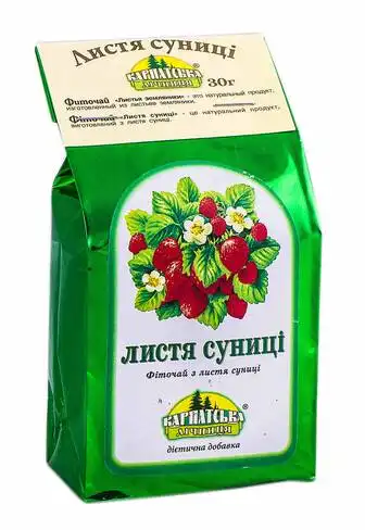 Карпатська лічниця Фіточай Листя суниці 30 г 1 пачка
