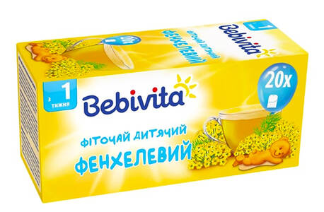 Bebivita Фіточай дитячий фенхелевий з 1 тижня 1,5 г 20 фільтр-пакетів