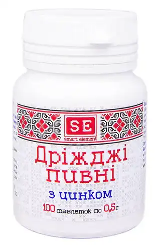 Фармаком Пивні Дріжджі з цинком таблетки 0,5 г 100 шт