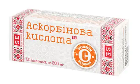 Аскорбінова кислота таблетки 500 мг 10 шт