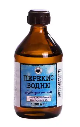 Перекис водню розчин зовнішній 3 % 100 мл 1 флакон