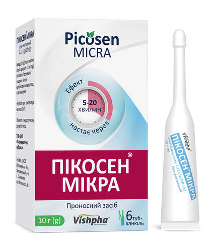 Пікосен Мікра гель ректальний 12 мг/г 10 г 6 туб