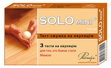 Pharmasco SOLO mini Тест-смужка на овуляцію 3 шт