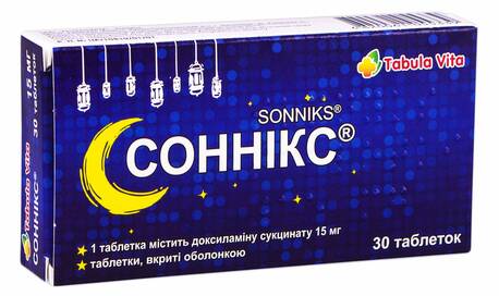 Соннiкс Tabula Vita таблетки 15 мг 30 шт loading=
