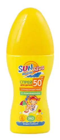 Sun Marina  Kids Спрей сонцезахисний для дітей з пантенолом SPF-50+ 150 мл 1 флакон