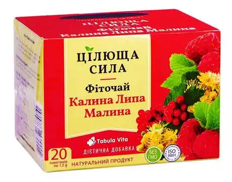 Tabula Vita Цілюща сила Фіточай Калина Липа Малина 20 пакетиків