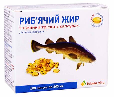 Tabula Vita Риб'ячий жир капсули 500 мг 100 шт