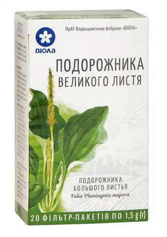 Подорожника великого листя Віола 20 фільтр-пакетів