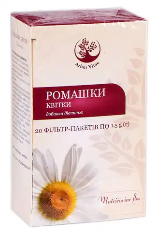 Arbor Vitae Ромашки квітки 1,5 г 20 фільтр-пакетів