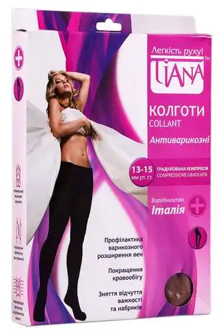 Tiana 805 Колготи антиварикозні компресія 13-15 мм рт.ст. 70 Den розмір 3 бежевий 1 шт