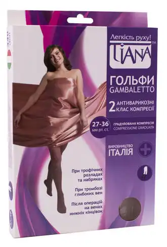 Tiana 935 Гольфи антиварикозні компресія 27-36 мм рт.ст. 340 Den розмір 4 бежевий 1 пара