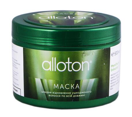 Alloton Маска швидке відновлення пошкодженого волосся по всій довжині 500 мл 1 банка loading=