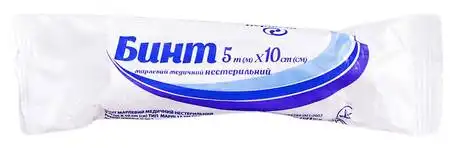 Перлина Бинт марлевий нестерильний 5 м х 10 см 1 шт
