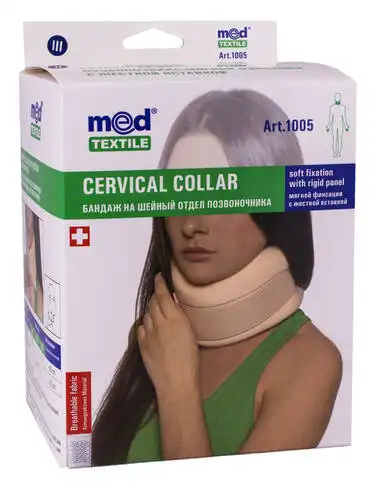 MedTextile 1005 Бандаж на шийний відділ хребта м'якої фіксації з жорсткою вставкою розмір 3 1 шт