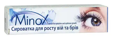 Minox Сироватка для росту вій та брів 3 мл 1 туба