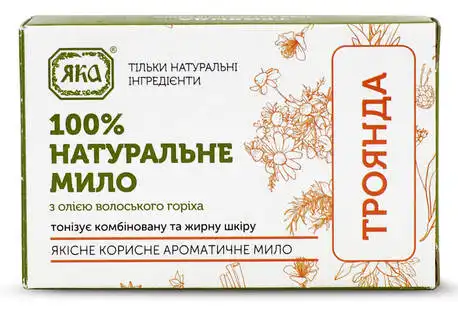 Яка Мило ручної роботи Трояндове 75 г 1 шт