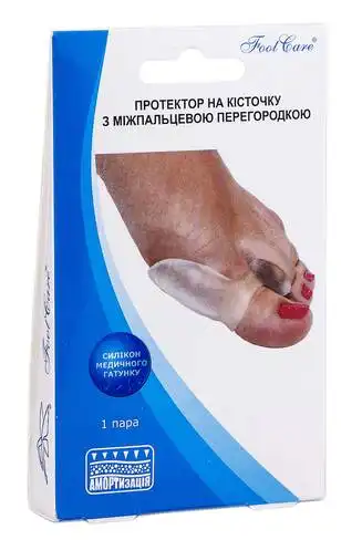 Foot Care GB-02 Протектор гелевий на кісточку з міжпальцевою перегородкою розмір S (35-38) 1 пара
