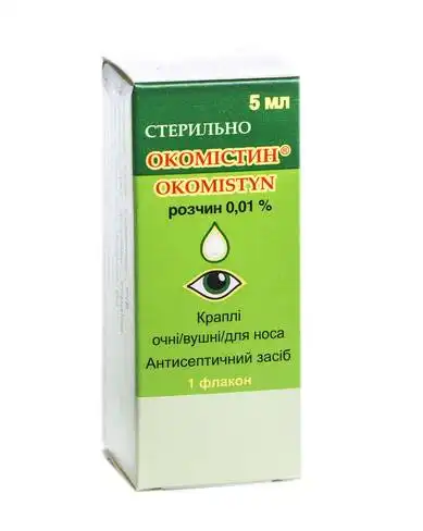 Окомістин краплі очні, вушні та для носа 0,01 % 5 мл 1 флакон