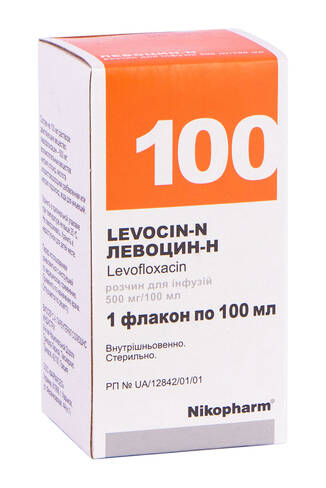 Левоцин-Н розчин для інфузій 500 мг/100 мл 100 мл 1 флакон loading=