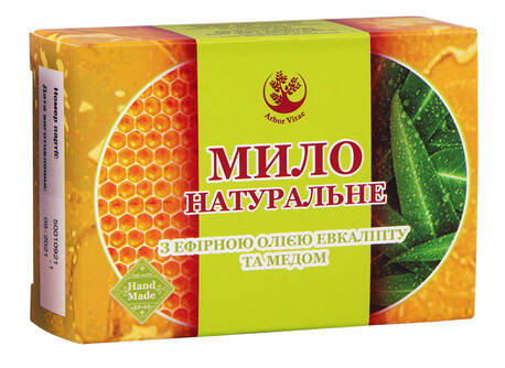 Arbor Vitae Мило натуральне з ефірною олією евкаліпту та медом 75 г 1 шт