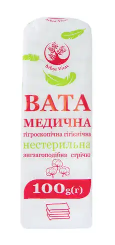 Arbor Vitae Вата медична нестерильна зигзагоподібна стрічка 100 г