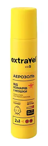 Extravel Kids Спрей від комарів та мошок дитячий від 1 року спрей 80 мл 1 флакон