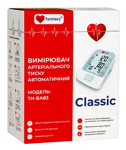 TonHerz Classic ТН-ВА83 Тонометр автоматичний 1 шт
