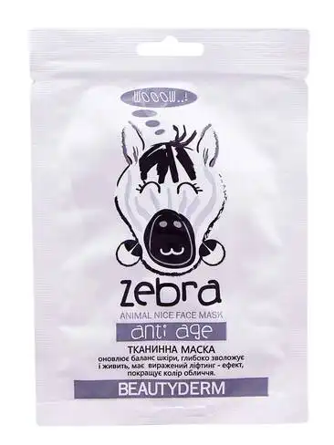 Beautyderm Маска антивікова Animal Zebra Anti Age 25 мл 1 пакет
