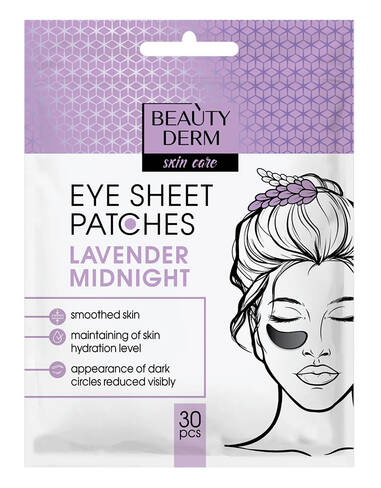 Beautyderm Патчі тканинні для зони під очима Lavender Midnight 30 шт