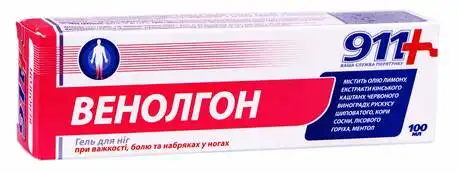 911 Венолгон гель для ніг 100 мл 1 туба