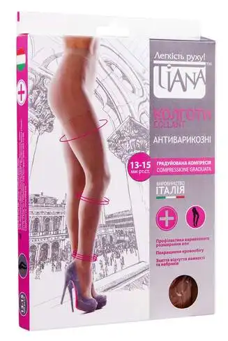 Tiana 805 Колготи антиварикозні компресія 13-15 мм рт.ст. 70 Den розмір 4 бежевий 1 шт