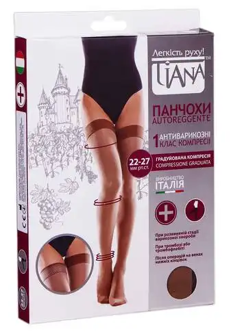 Tiana 905 Панчохи антиварикозні компресія 22-27 мм рт.ст. 280 Den розмір 2 бежевий 1 пара