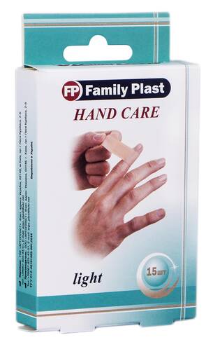 Family Plast Набір пластирів медичних бактерицидних Hand Care 15 шт loading=