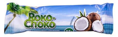 Roko-Choko Батончик на основі кокосової стружки глазурований 35 г