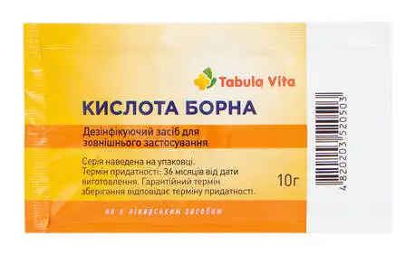 Борна кислота Tabula Vita порошок 10 г 1 пакет
