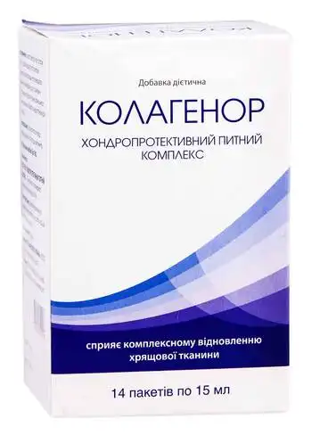 Колагенор хондропротективний питний комплекс розчин 15 мл 14 пакетів