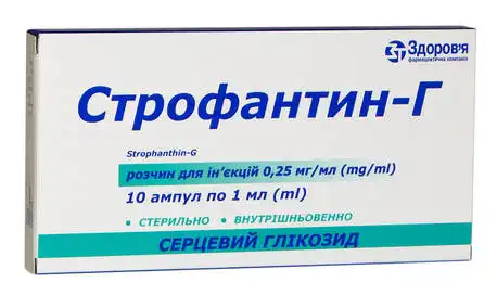 Строфантин розчин для ін'єкцій 0,025 % 1 мл 10 ампул