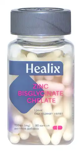 Healix Цинк Бісгліцинат Хелат капсули 90 шт