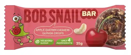 Равлик Боб Батончик Фруктово-ягідно-горіховий Яблуко-Вишня-Кешью-Криспи Кіноа 35 г 1 шт