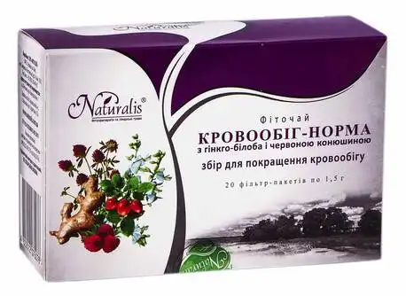 Naturalis Кровообіг-Норма фіточай збір 1,5 г 20 фільтр-пакетів
