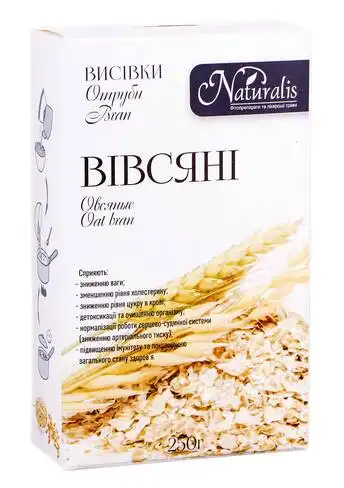 Naturalis Висівки вівсяні 250 г 1 коробка