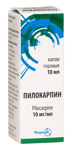 Пілокарпін краплі очні 10 мг/мл 10 мл 1 флакон