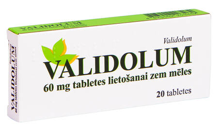Валідол таблетки сублінгвальні 60 мг 20 шт