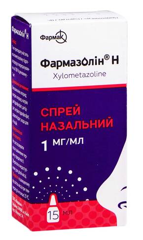 Фармазолін Н спрей назальний 1 мг/мл 15 мл 1 флакон