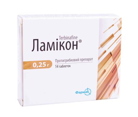Ламікон таблетки 250 мг 14 шт