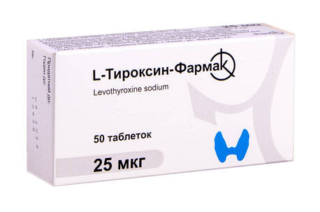 L-Тироксин Фармак таблетки 25 мкг 50 шт