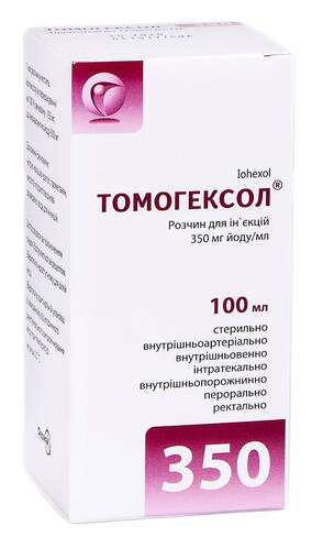 Томогексол розчин для ін'єкцій 350 мг/мл 100 мл 1 флакон loading=