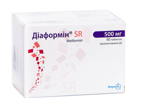 Діаформін SR таблетки 500 мг 60 шт