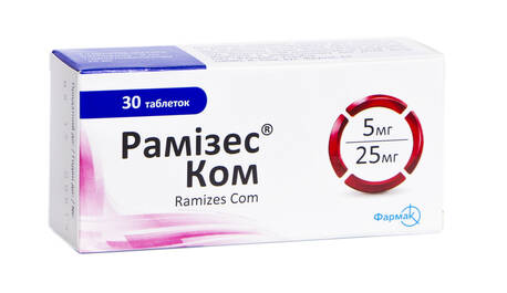 Рамізес Ком таблетки 5 мг/25 мг 30 шт
