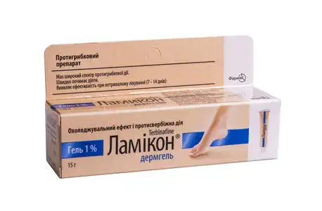 Ламікон дермгель 1 % 15 г 1 туба